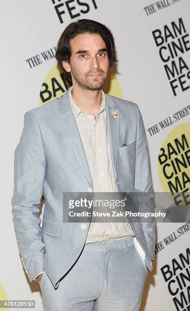 Director Alex Ross Perry attends "Queen Of Earth" premiere at BAMcinemaFest 2015 at BAM Peter Jay Sharp Building on June 22, 2015 in New York City.