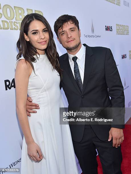 Actors Claudia Traisac and Josh Hutcherson attend the premiere of RADiUS and The Weinstein Company's "Escobar: Paradise Lost" at ArcLight Hollywood...