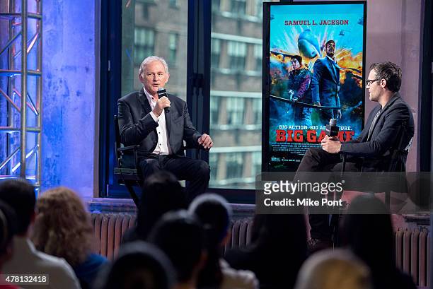 Actor Victor Garber and moderator Ricky Camilleri attend the AOL Build Speaker Series at AOL Studios In New York on June 22, 2015 in New York City.
