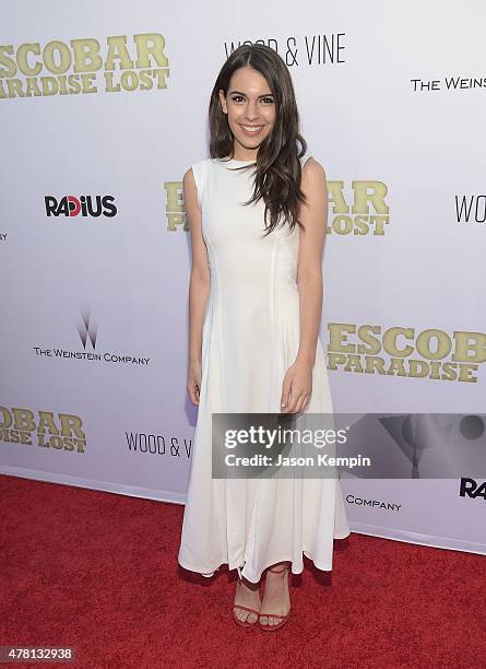 Actress Claudia Traisac attends the premiere of "Escobar: Paradise Lost" at ArcLight Hollywood on June 22, 2015 in Hollywood, California.