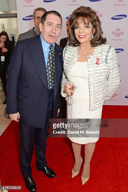 Jools Holland and Joan Collins attend The Prince's Trust & Samsung Celebrate Success Awards at Odeon Leicester Square on March 12, 2014 in London,...