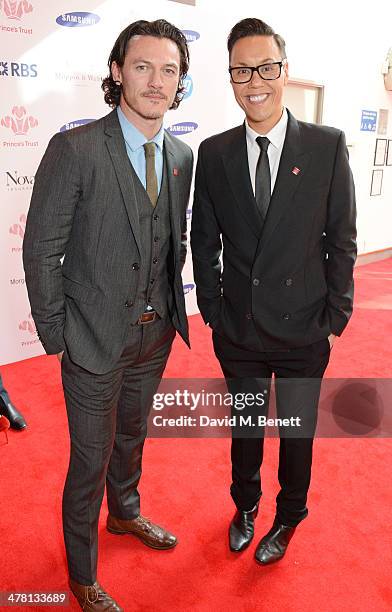 Luke Evans and Gok Wan attend The Prince's Trust & Samsung Celebrate Success Awards at Odeon Leicester Square on March 12, 2014 in London, England.