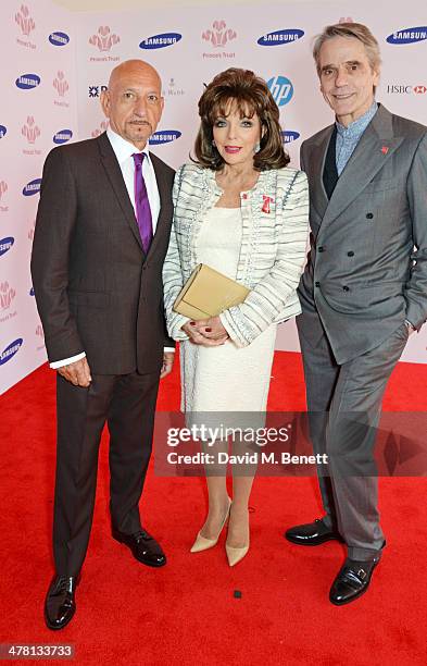 Sir Ben Kingsley, Joan Collins and Jeremy Irons attend The Prince's Trust & Samsung Celebrate Success Awards at Odeon Leicester Square on March 12,...