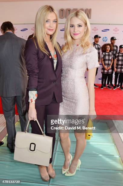 Laura Whitmore and Pixie Lott attend The Prince's Trust & Samsung Celebrate Success Awards at Odeon Leicester Square on March 12, 2014 in London,...