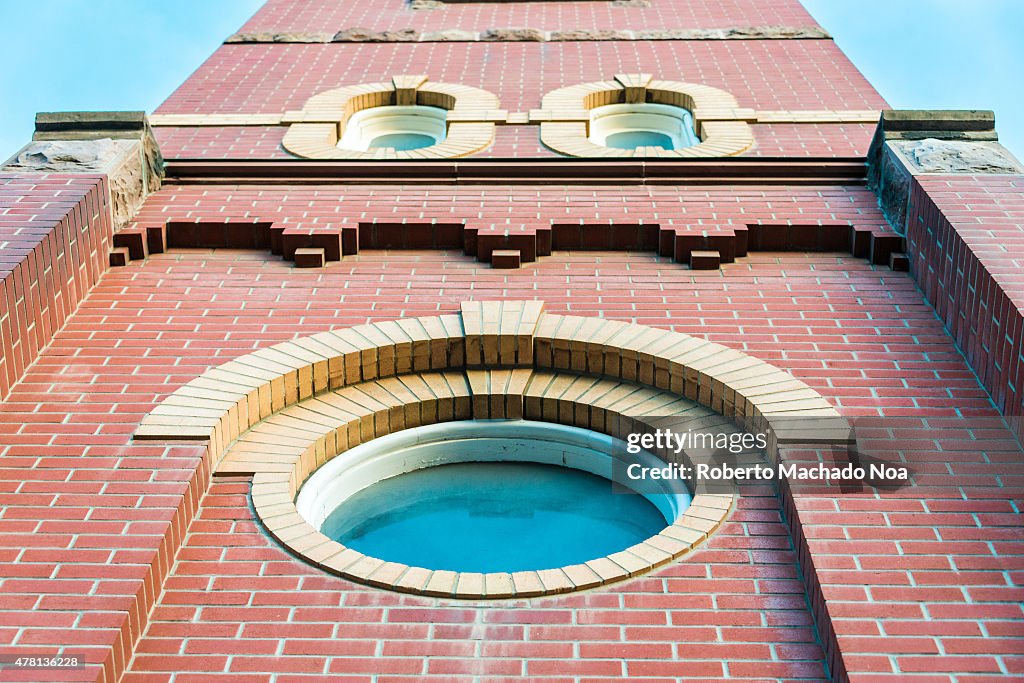 Part of the facade with windows of the No. 8 Hose Station.