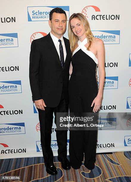 Talkshow host Jimmy Kimmel and wife Molly McNeary arrive for "Cool Comedy - Hot Cuisine" To Benefit The Scleroderma Research Foundation held at the...