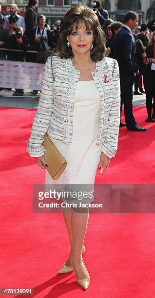 Actress Joan Collins attends the Prince's Trust & Samsung Celebrate Success awards at Odeon Leicester Square on March 12, 2014 in London, England.