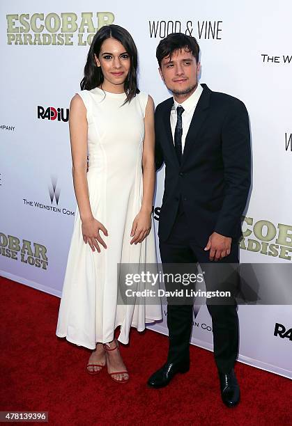 Actors Claudia Traisac and Josh Hutcherson attend the premiere of RADiUS and The Weinstein Company's "Escobar: Paradise Lost" at ArcLight Hollywood...