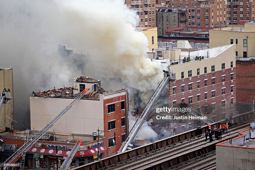 Explosion Causes Two Buildings To Collapse In Manhattan's East Harlem Neighborhood