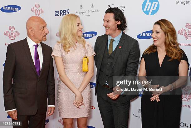 Sir Ben Kingsley, Pixie Lott, Luke Evans and Sam Bailey attend The Prince's Trust & Samsung Celebrate Success Awards at Odeon Leicester Square on...