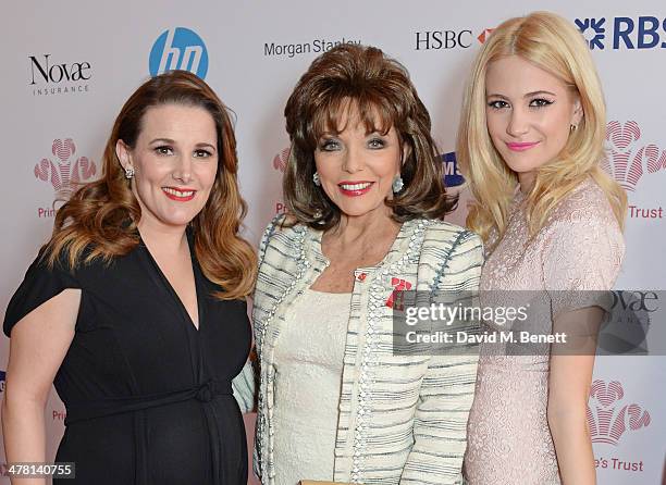 Sam Bailey, Joan Collins and Pixie Lott attend The Prince's Trust & Samsung Celebrate Success Awards at Odeon Leicester Square on March 12, 2014 in...