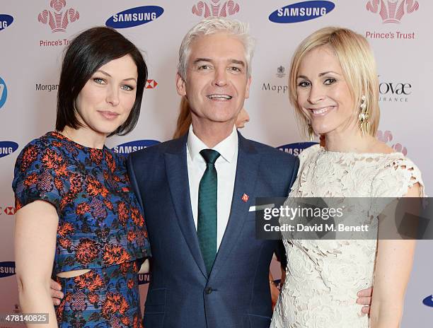 Emma Willis, Phillip Schofield and Jenni Falconer attend The Prince's Trust & Samsung Celebrate Success Awards at Odeon Leicester Square on March 12,...