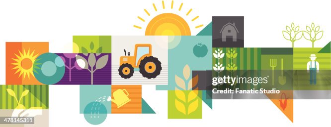 Illustrative collage of farming Illustrative collage of farming