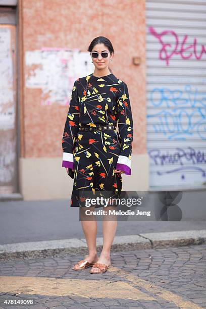 Caroline Issa wears Pucci on June 21, 2015 in Milan, Italy.