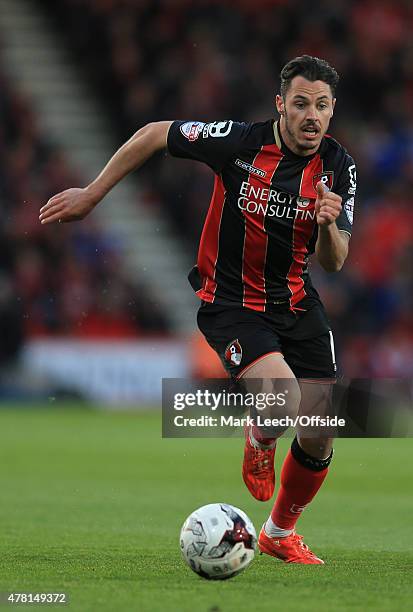 Adam Smith of Bournemouth during the Sky Bet Championship match between AFC Bournemouth and Bolton Wanderers at Goldsands Stadium on April 27, 2015...