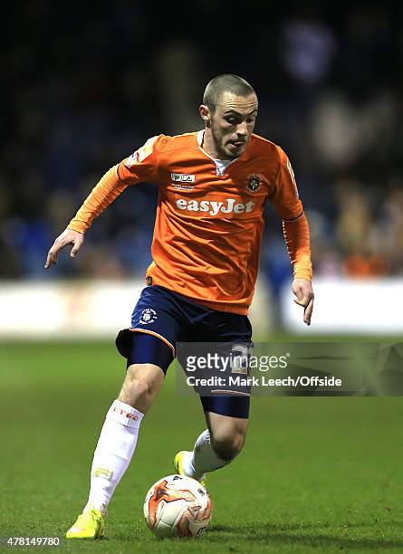 Michael Harriman of Luton Town during the Sky Bet League Two match between Luton Town and Wycombe Wanderers at Kenilworth Road on March 24, 2015 in...