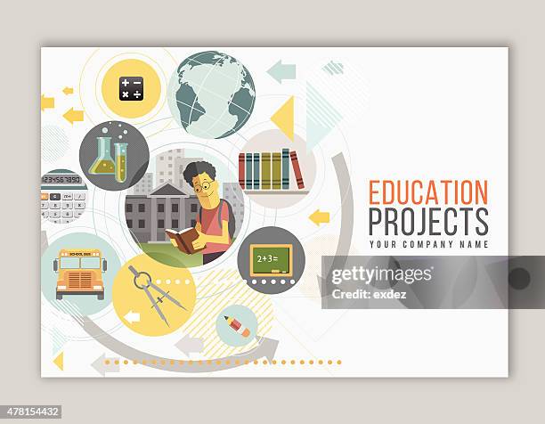 education project - segmentation study stock illustrations