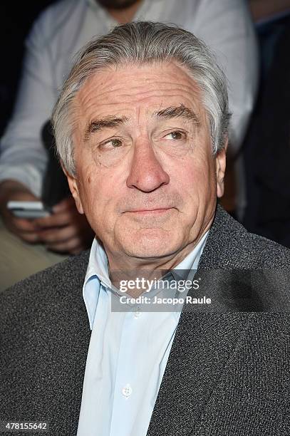 Robert De Niro attends the Giorgio Armani show during the Milan Men's Fashion Week Spring/Summer 2016 on June 23, 2015 in Milan, Italy.