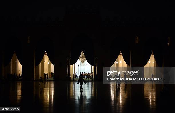 General view taken on June 22, 2015 shows the Al-Hakim Bi-Amr Allah mosque in Cairo during the Muslim holy fasting month of Ramadan. AFP PHOTO /...