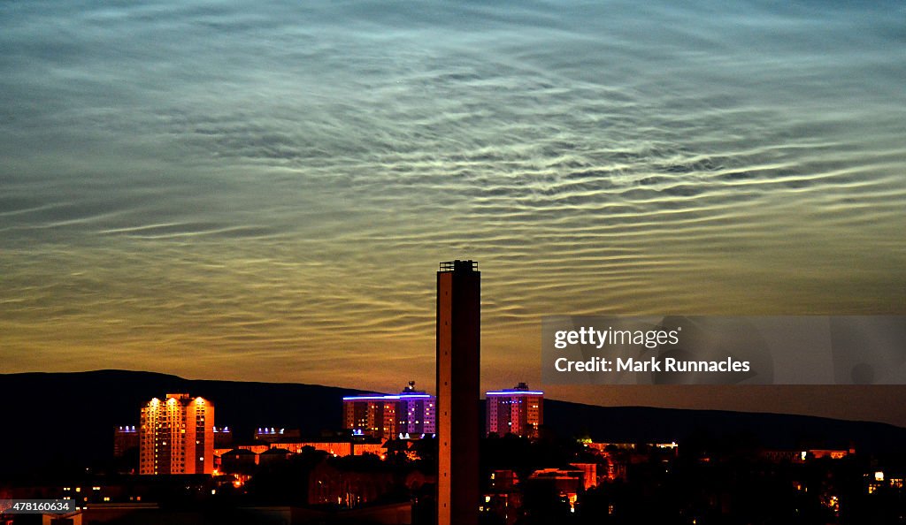 Noctilucent Cloud Phenomenon Over Glasgow