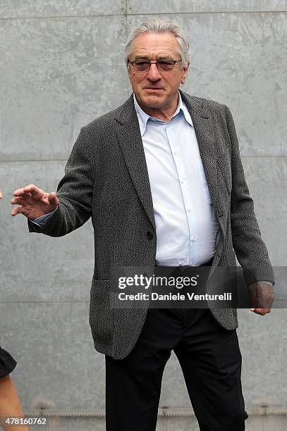 Robert De Niro attends the Giorgio Armani show during the Milan Men's Fashion Week Spring/Summer 2016 on June 23, 2015 in Milan, Italy.