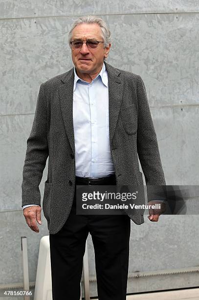 Robert De Niro attends the Giorgio Armani show during the Milan Men's Fashion Week Spring/Summer 2016 on June 23, 2015 in Milan, Italy.