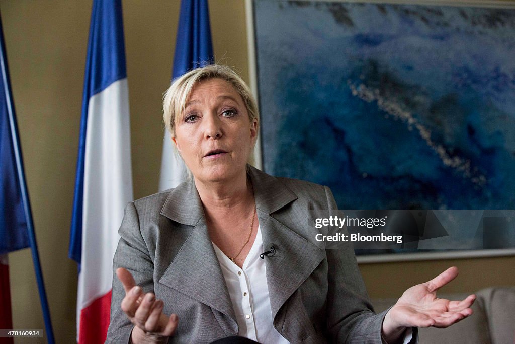 French National Front Leader Marine Le Pen Interview