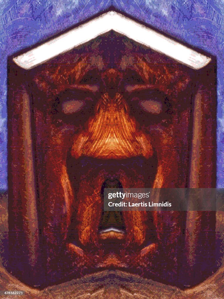 A book with a face on it