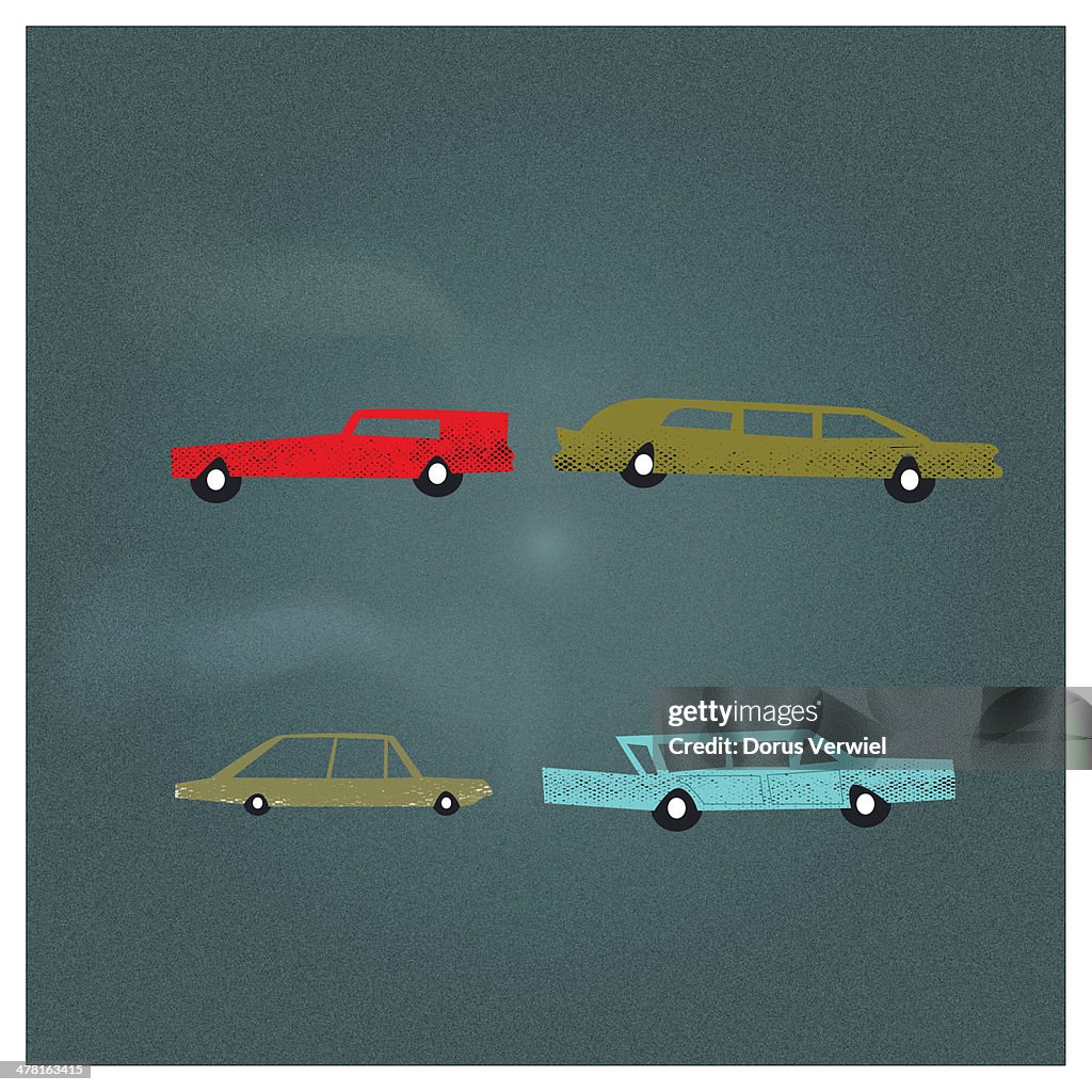 A collection of old cars