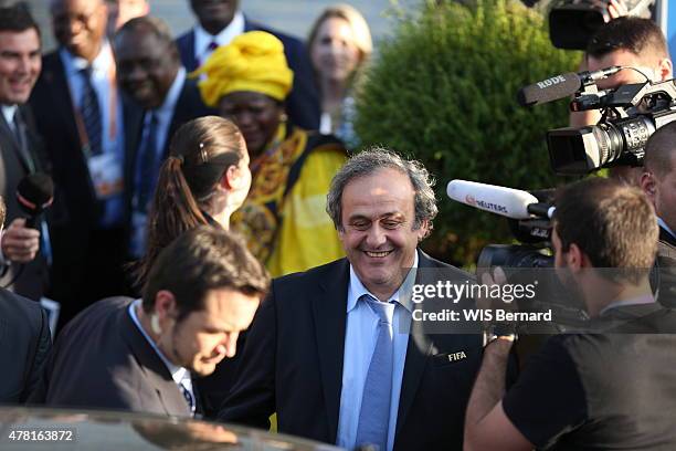 Michel Platini is photographed for Paris Match on may 29, 2015 in Zurich, Germany.