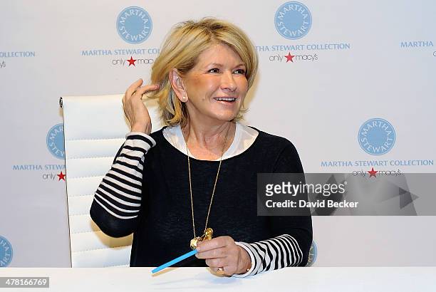 Martha Stewart attends a book signing for her book "Martha Stewart's Cakes" at Macy's on March 12, 2014 in Las Vegas, Nevada.