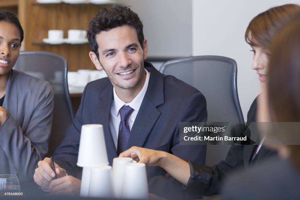 Businessman talking in meeting