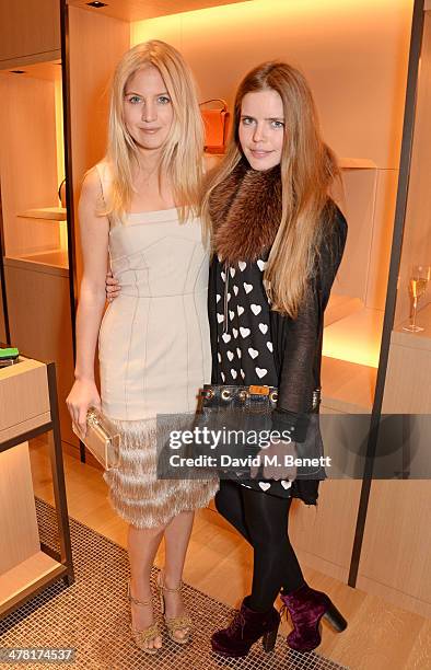 Marissa Montgomery and Katie Readman attend the Moynat London boutique opening on March 12, 2014 in London, England.