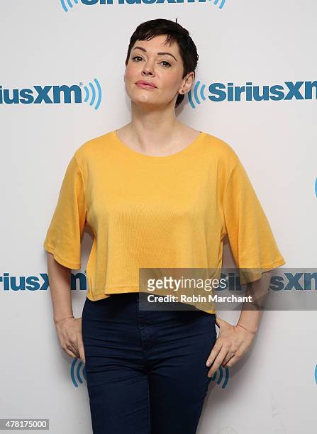 Rose McGowan visits at SiriusXM Studios on June 23, 2015 in New York City.