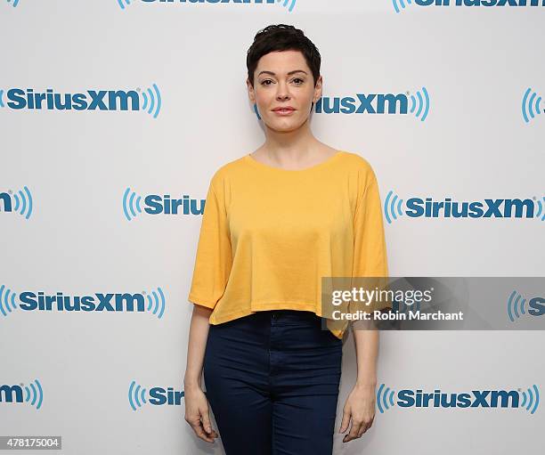 Rose McGowan visits at SiriusXM Studios on June 23, 2015 in New York City.