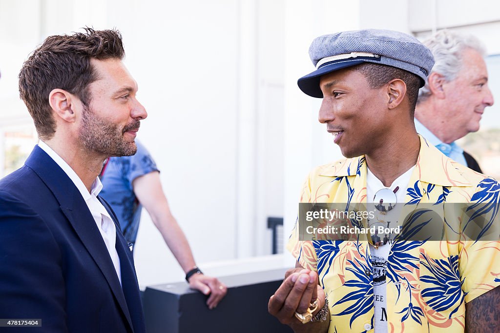 IHeartMedia Hosts Main Stage Fireside Chat About Creativity With Radio And Television Host And Producer Ryan Seacrest And Grammy Award winner Musician/Entrepreneur Pharrell Williams