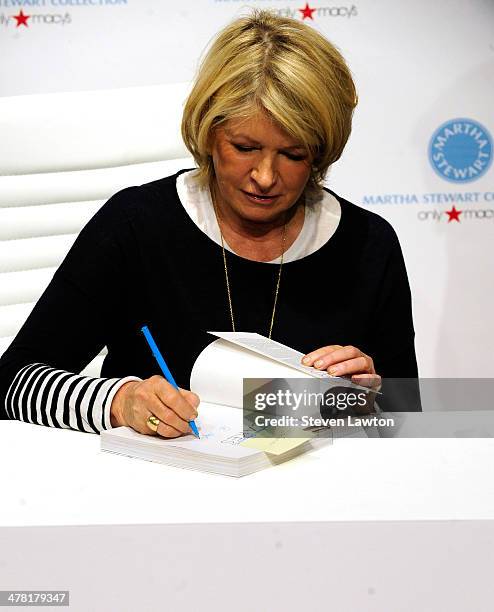 Martha Stewart attends a book signing for her new book 'Martha Stewart's Cakes' at Macy's on March 12, 2014 in Las Vegas, Nevada.