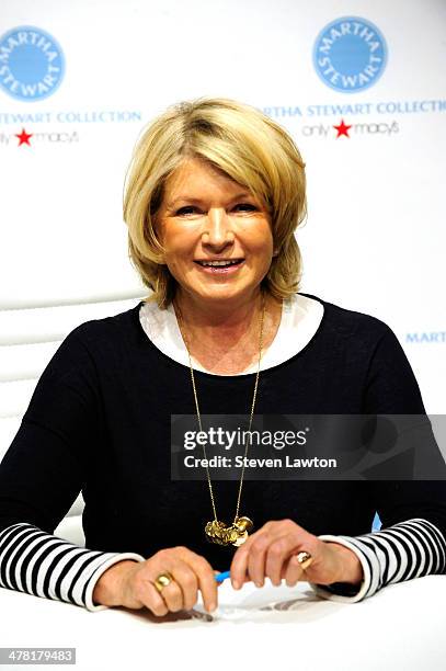 Martha Stewart attends a book signing for her new book 'Martha Stewart's Cakes' at Macy's on March 12, 2014 in Las Vegas, Nevada.