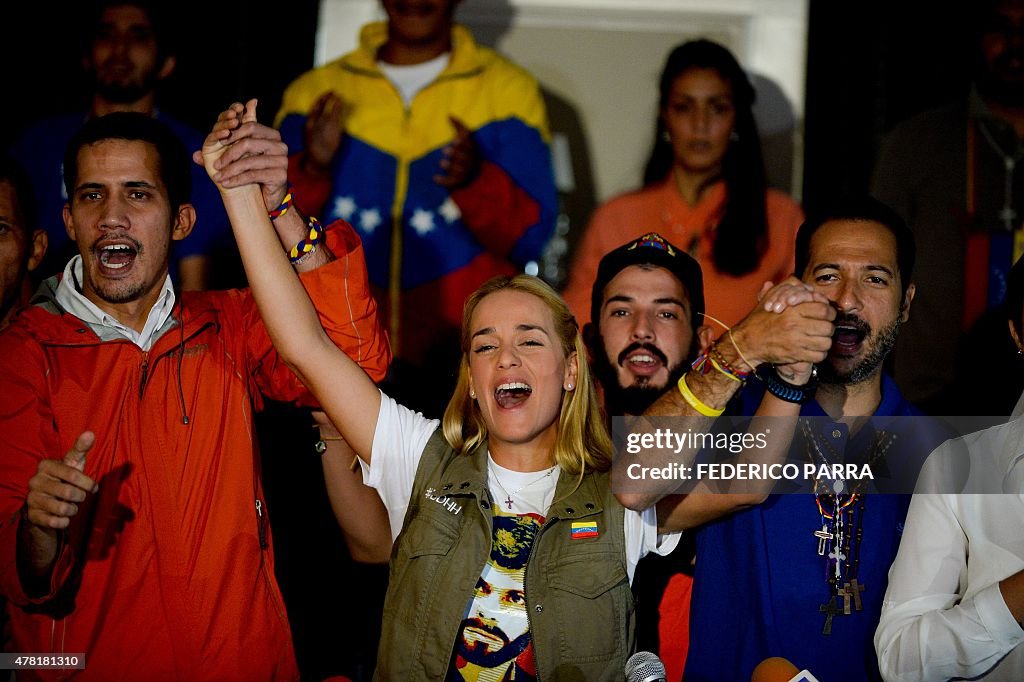 VENEZUELA-POLITICS-OPPOSITION-TINTORI-CEBALLOS