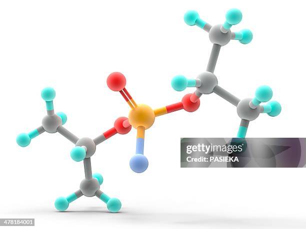 sarin nerve gas molecule - biochemical weapon stock illustrations