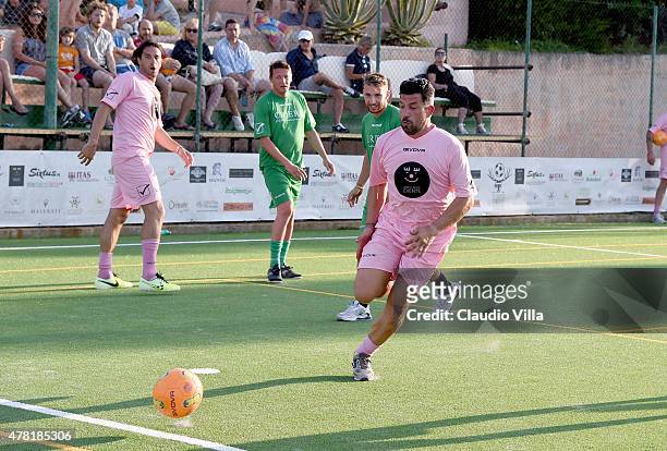 Matteo Sereni in action during Porto Cervo Summer 2015 - Five-a-side Football Tournament Day One on June 23, 2015 in Porto Cervo, Italy.