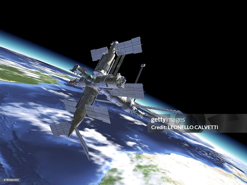 Mir space station, artwork