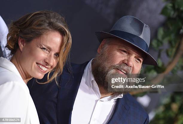 Actor Vincent D'Onofrio and wife Carin van der Donk arrive at the World Premiere of 'Jurassic World' at Dolby Theatre on June 9, 2015 in Hollywood,...