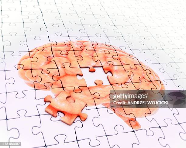 memory loss, conceptual artwork - alzheimers brain stock illustrations
