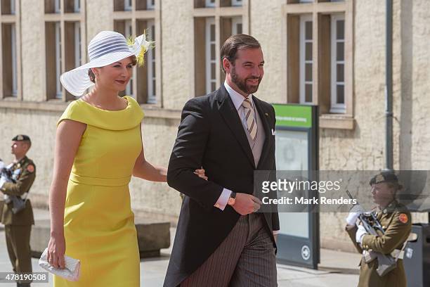 Princess Stephanie and Prince Guillome of Luxembourg assist National Day on June 23, 2015 in Luxembourg, Luxembourg.