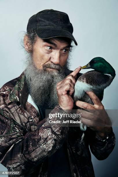 Reality television personalities from Duck Dynasty, Si Robertson is photographed for GQ Magazine on October 24, 2013 in West Monroe, Louisiana....