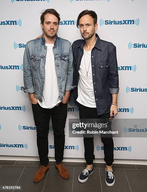 Michael Jeffery and Keith Jeffery of Atlas Genius visit at SiriusXM Studios on June 23, 2015 in New York City.