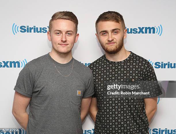 Guy Lawrence and Howard Lawrence of Disclosure visit at SiriusXM Studios on June 23, 2015 in New York City.