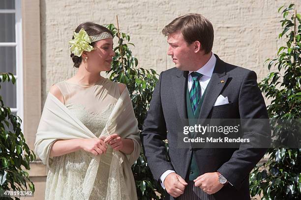 Prince Sebastien and Princess Alexandra of Luxembourg assist National Day on June 23, 2015 in Luxembourg, Luxembourg.