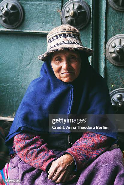 Portrait of a peruvian poor woman